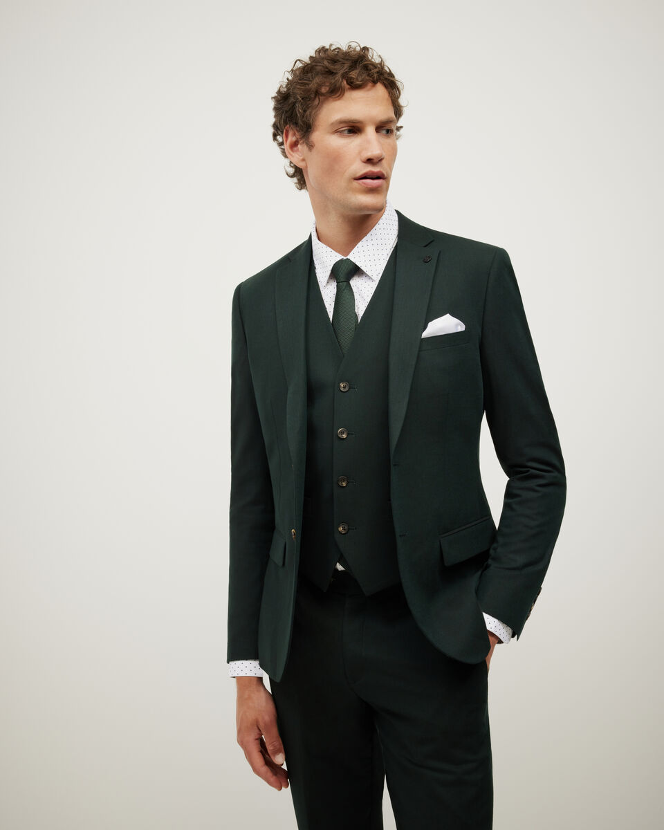 Textured Tailored Jacket, Dark Khaki, hi-res